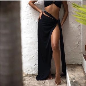 ISO Rat and Boa Vittoria Skirt in Black XXS